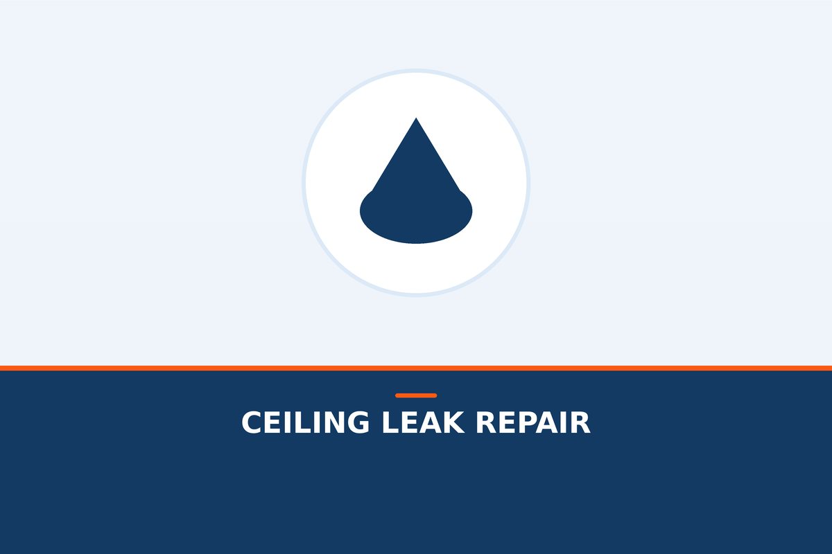 Brown stain on the ceiling or a drip coming through? Find the real source, dry it, and repair it for good.